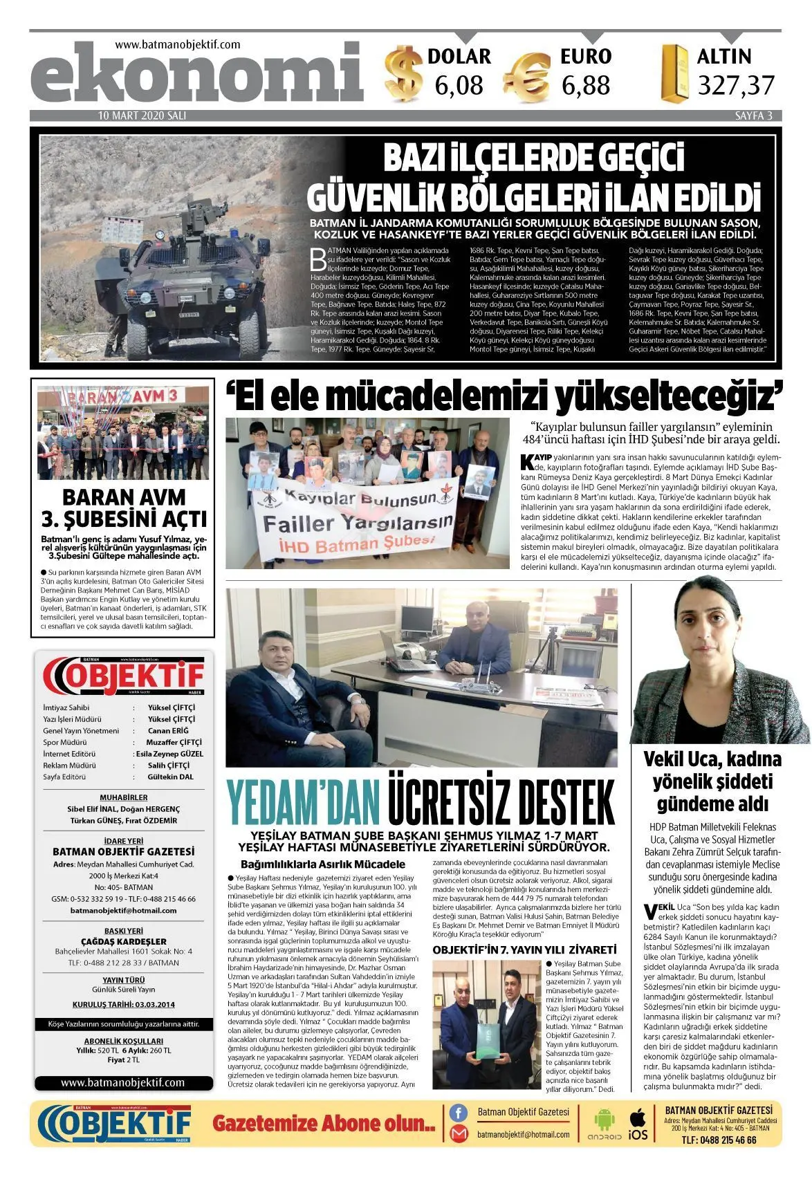 09.03.2020 tarihli sayı, 3. sayfa