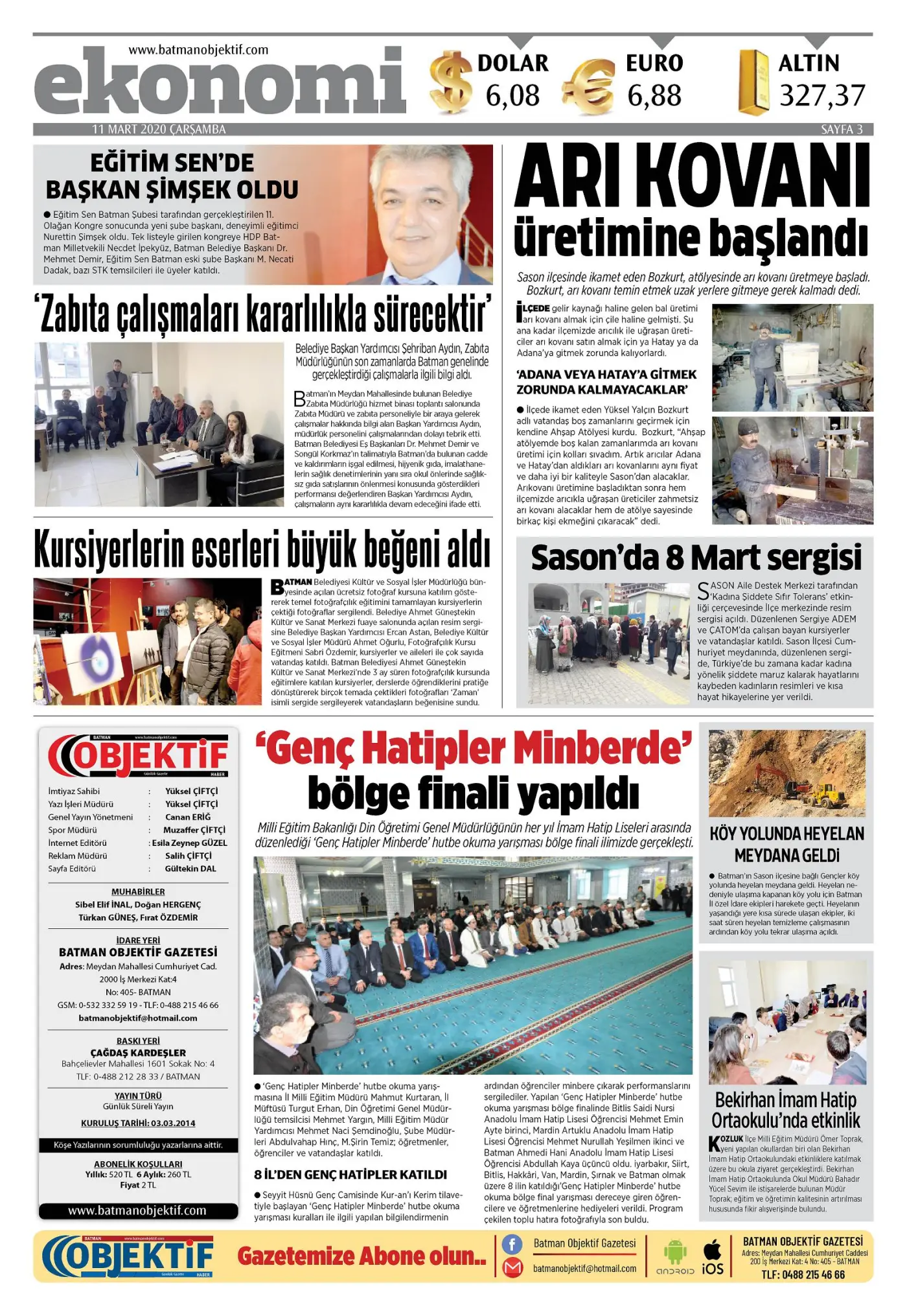 10.03.2020 tarihli sayı, 3. sayfa