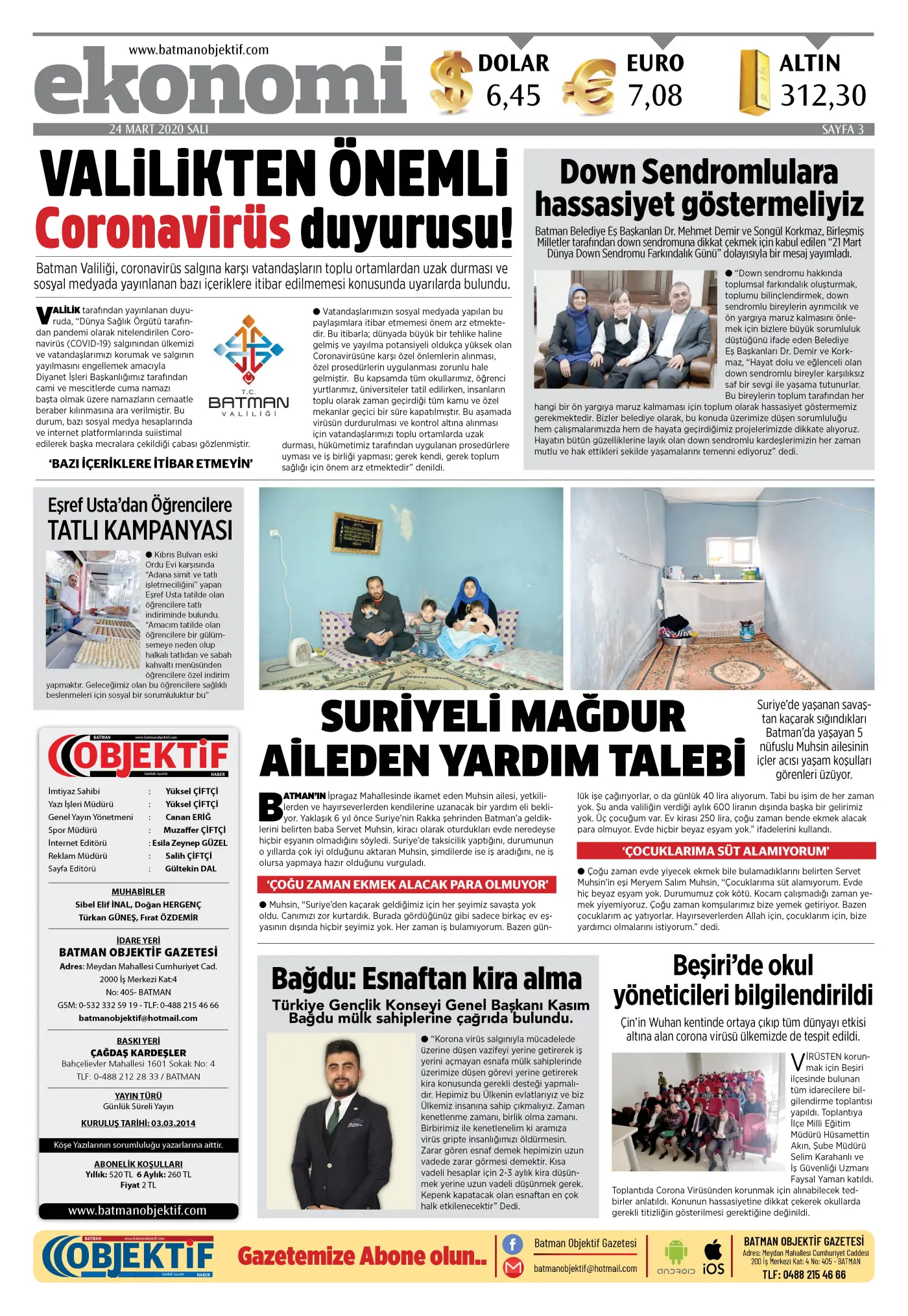 23.03.2020 tarihli sayı, 2. sayfa