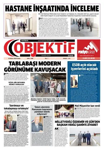 23.05.2020 tarihli sayı, 1. sayfa