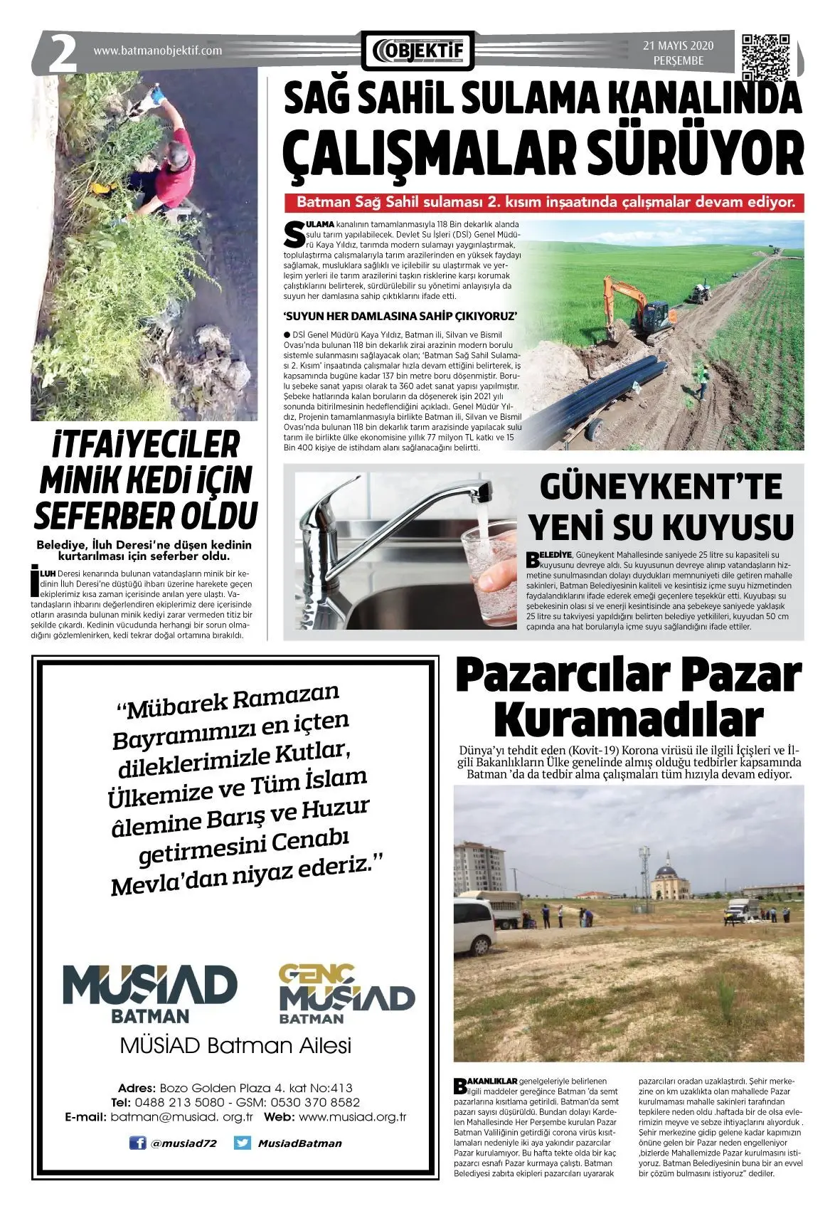 31.05.2020 tarihli sayı, 1. sayfa