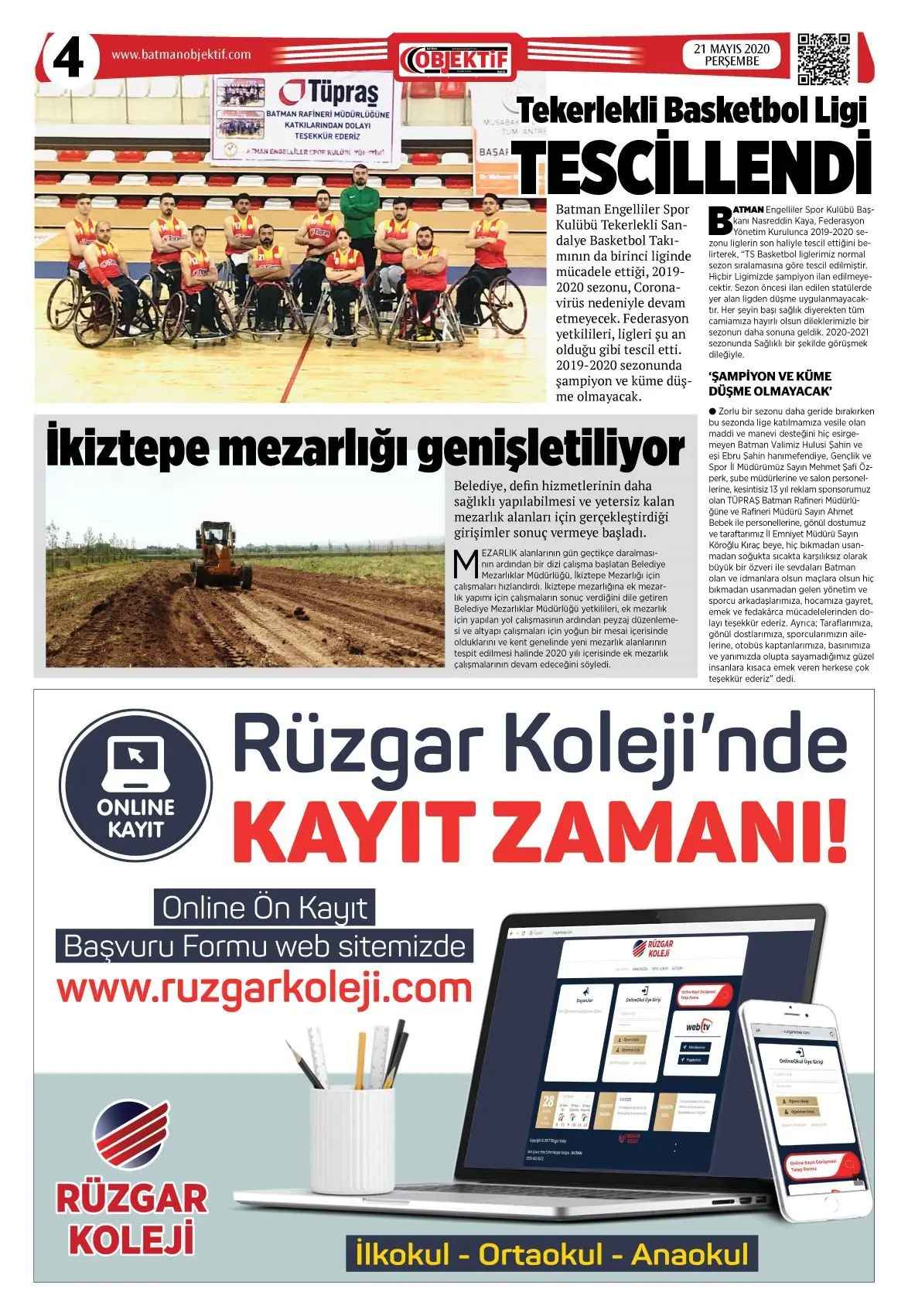 31.05.2020 tarihli sayı, 4. sayfa
