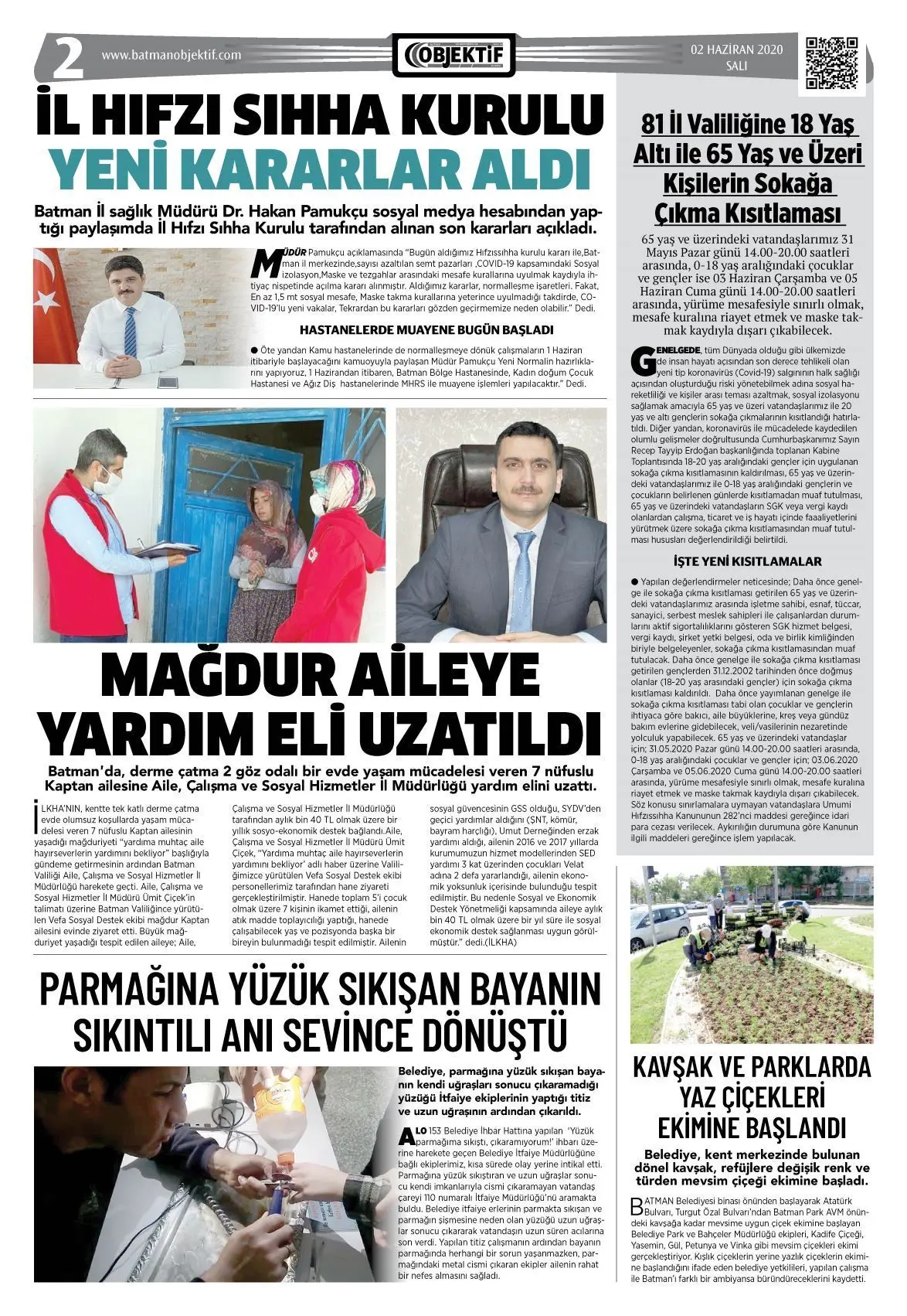 01.06.2020 tarihli sayı, 1. sayfa