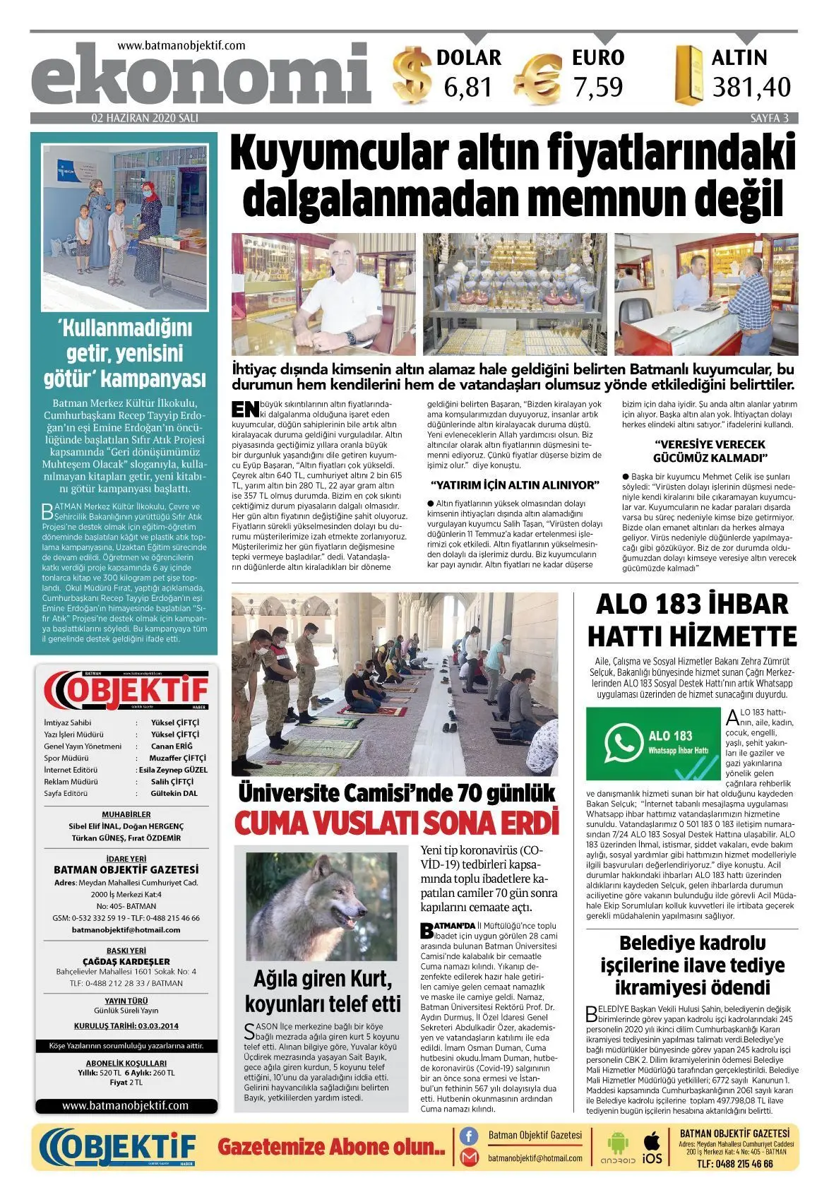 01.06.2020 tarihli sayı, 2. sayfa
