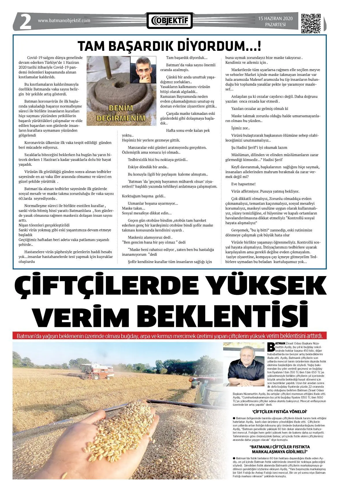 14.06.2020 tarihli sayı, 2. sayfa
