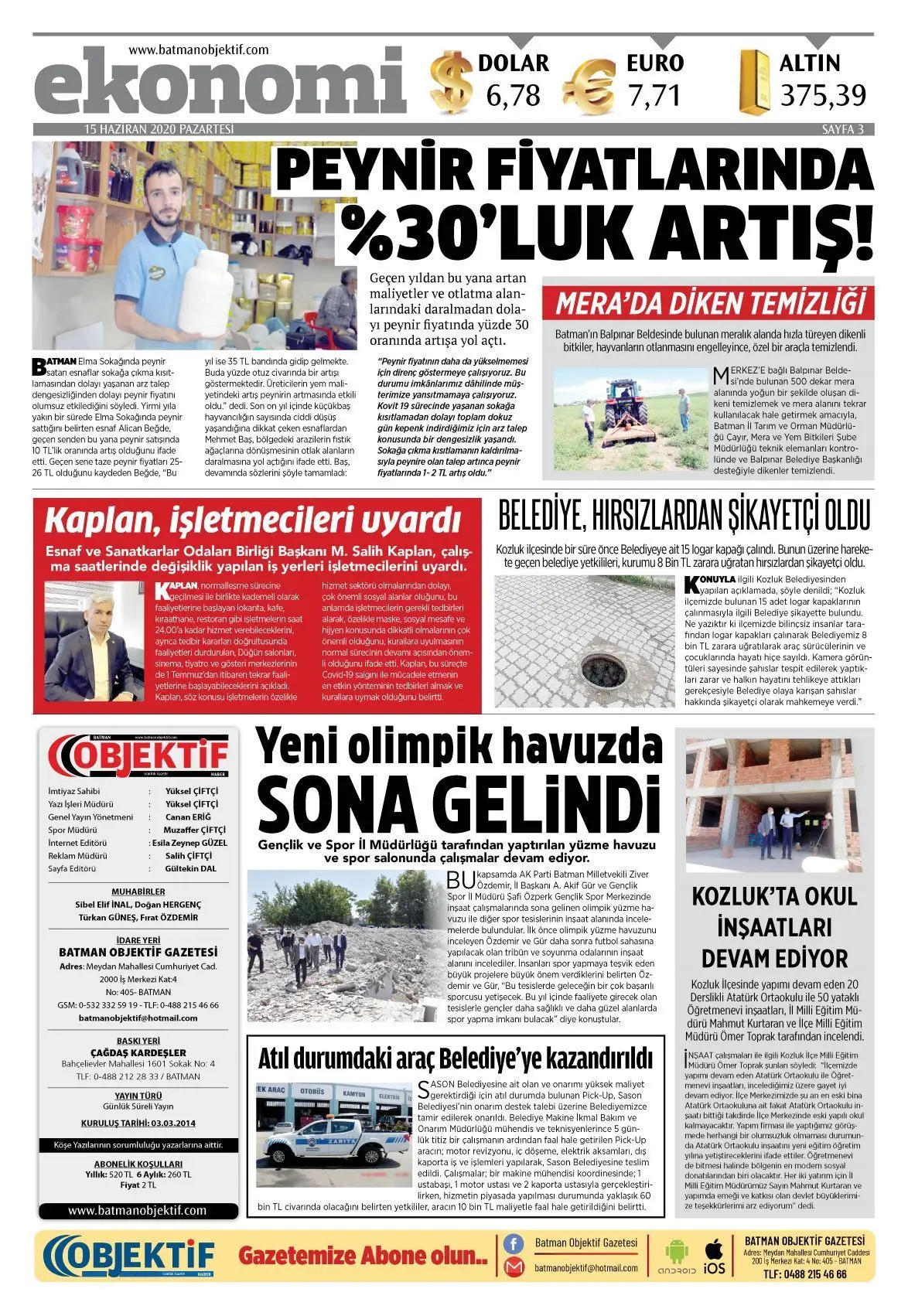 14.06.2020 tarihli sayı, 3. sayfa