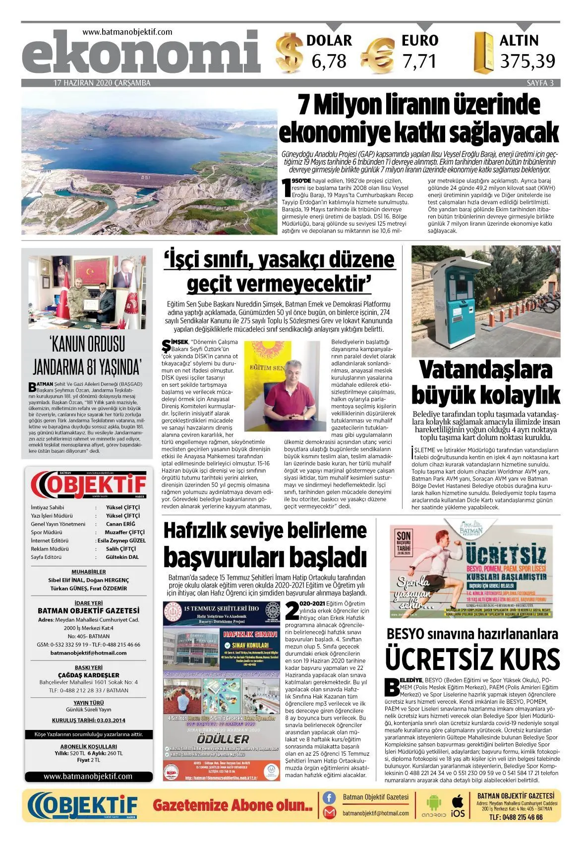 16.06.2020 tarihli sayı, 2. sayfa