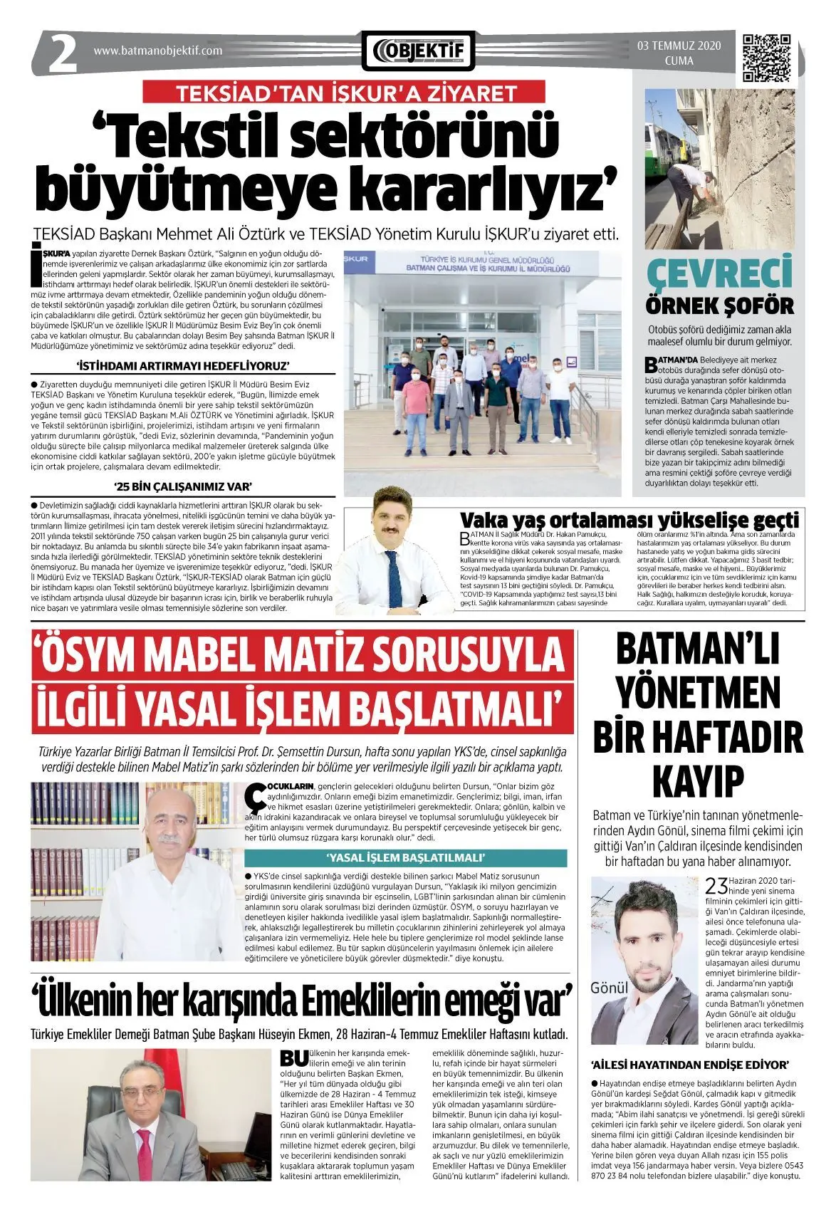 03.07.2020 tarihli sayı, 2. sayfa