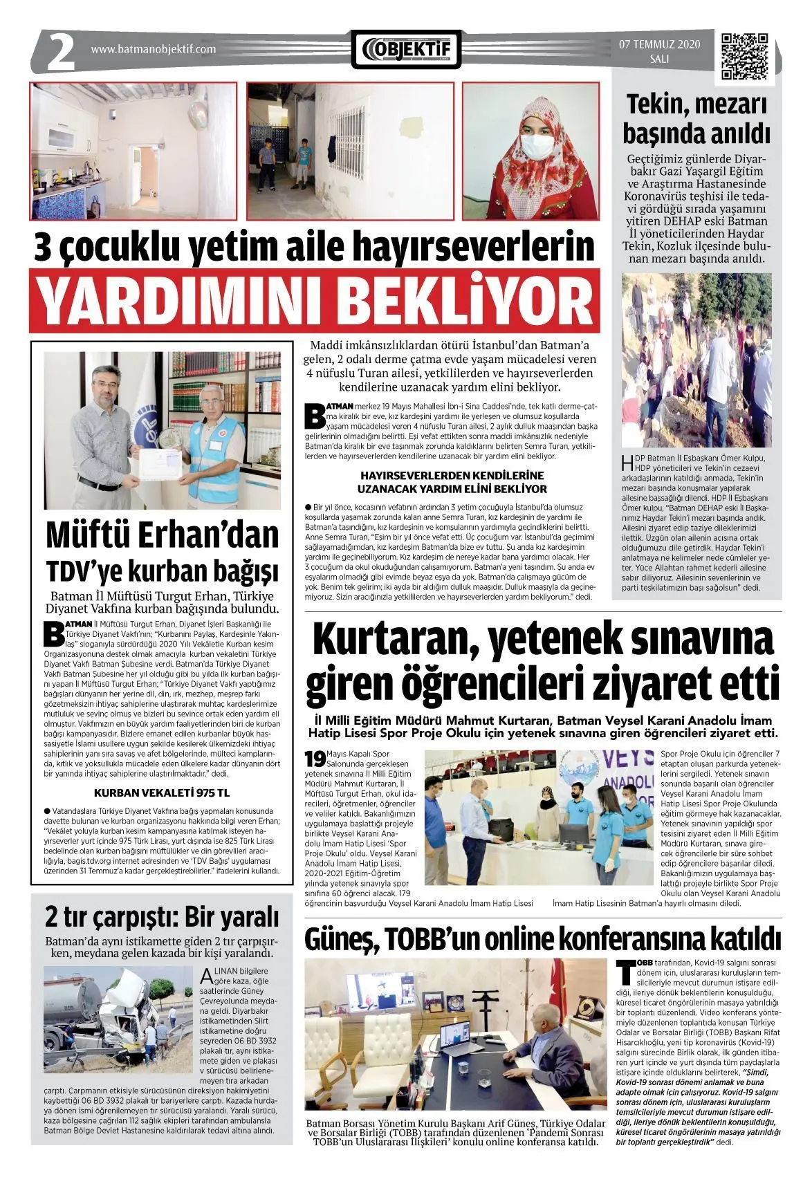 06.07.2020 tarihli sayı, 2. sayfa