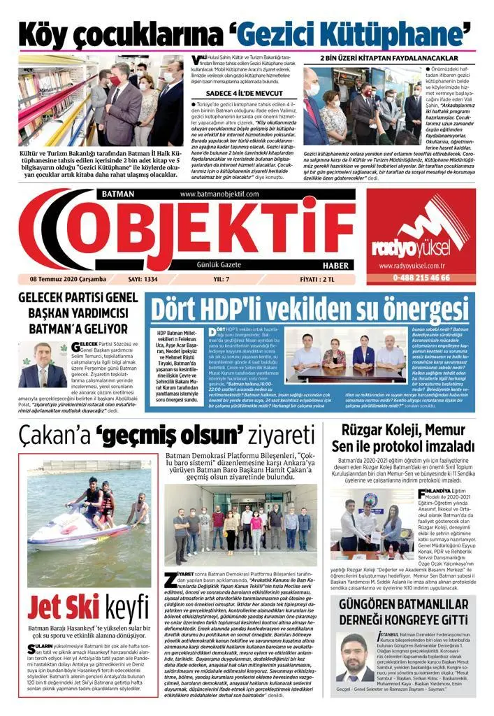 07.07.2020 tarihli sayı, 1. sayfa