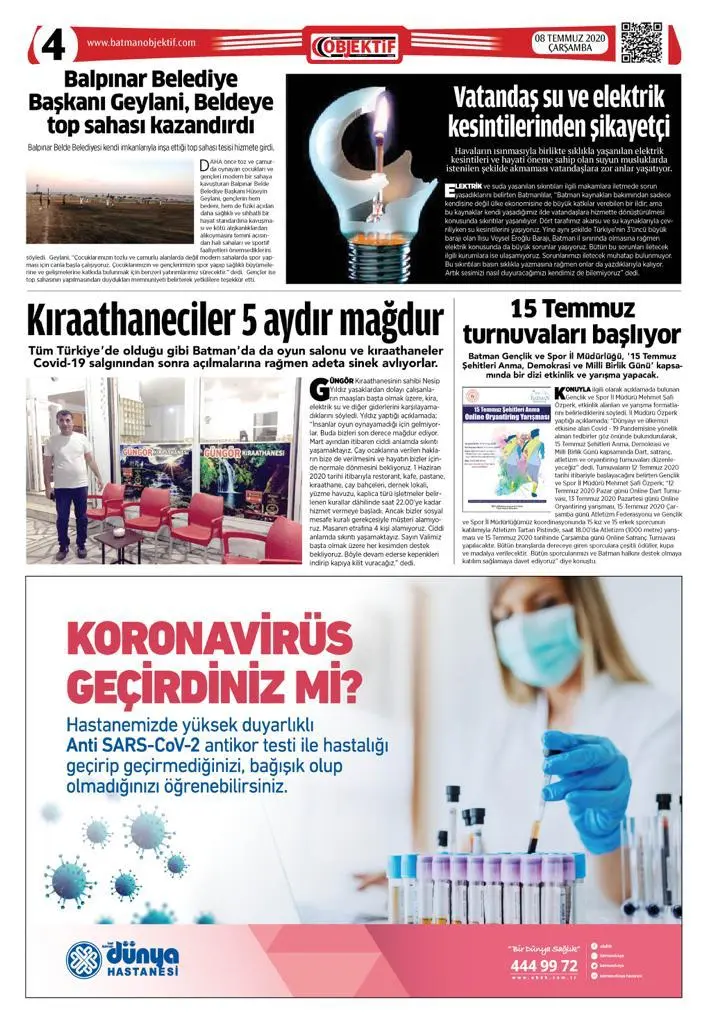 07.07.2020 tarihli sayı, 4. sayfa