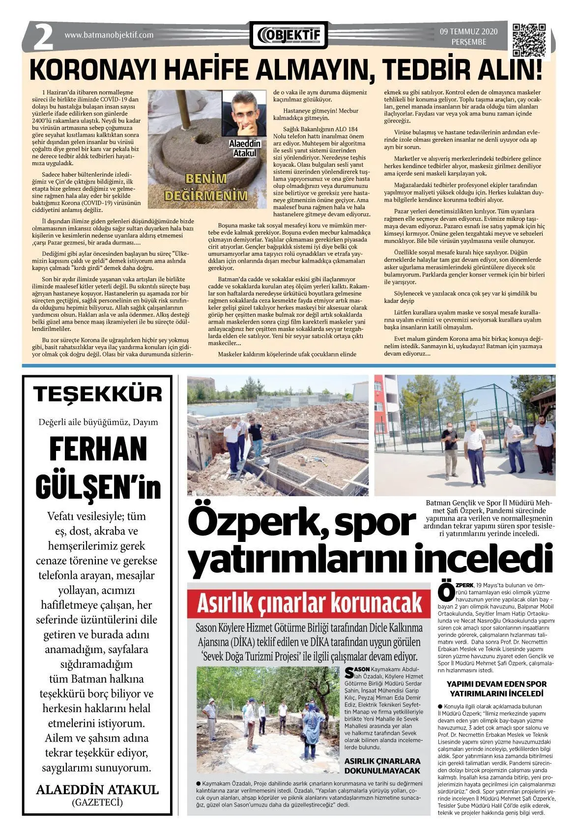 08.07.2020 tarihli sayı, 2. sayfa