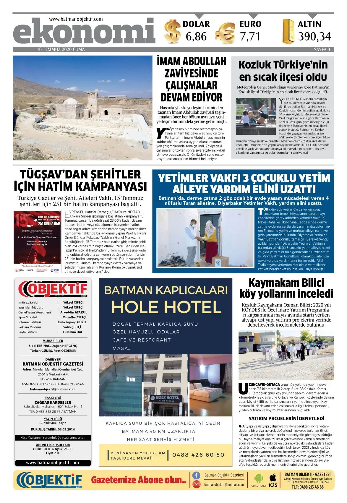 10.07.2020 tarihli sayı, 3. sayfa