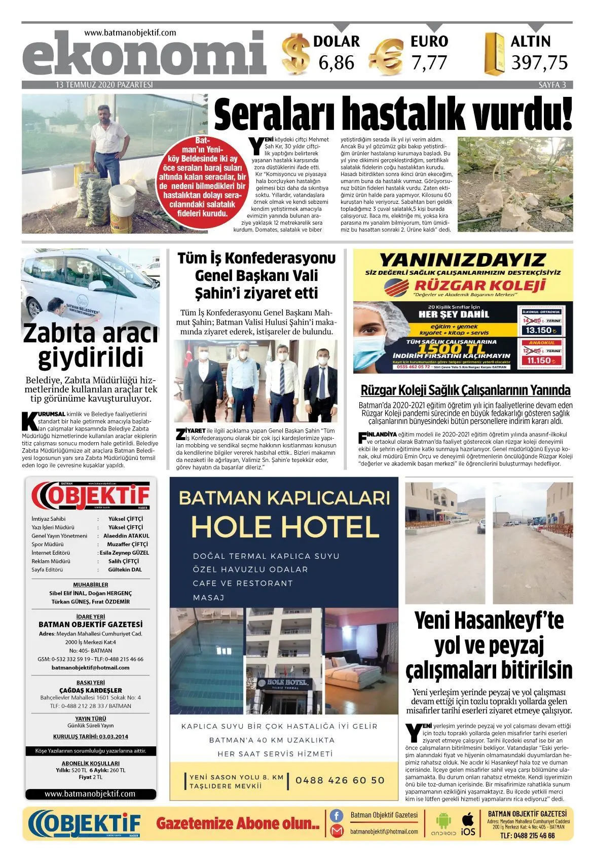 13.07.2020 tarihli sayı, 3. sayfa