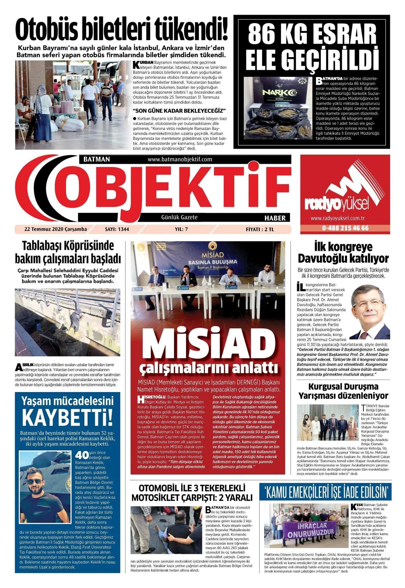 21.07.2020 tarihli sayı, 1. sayfa