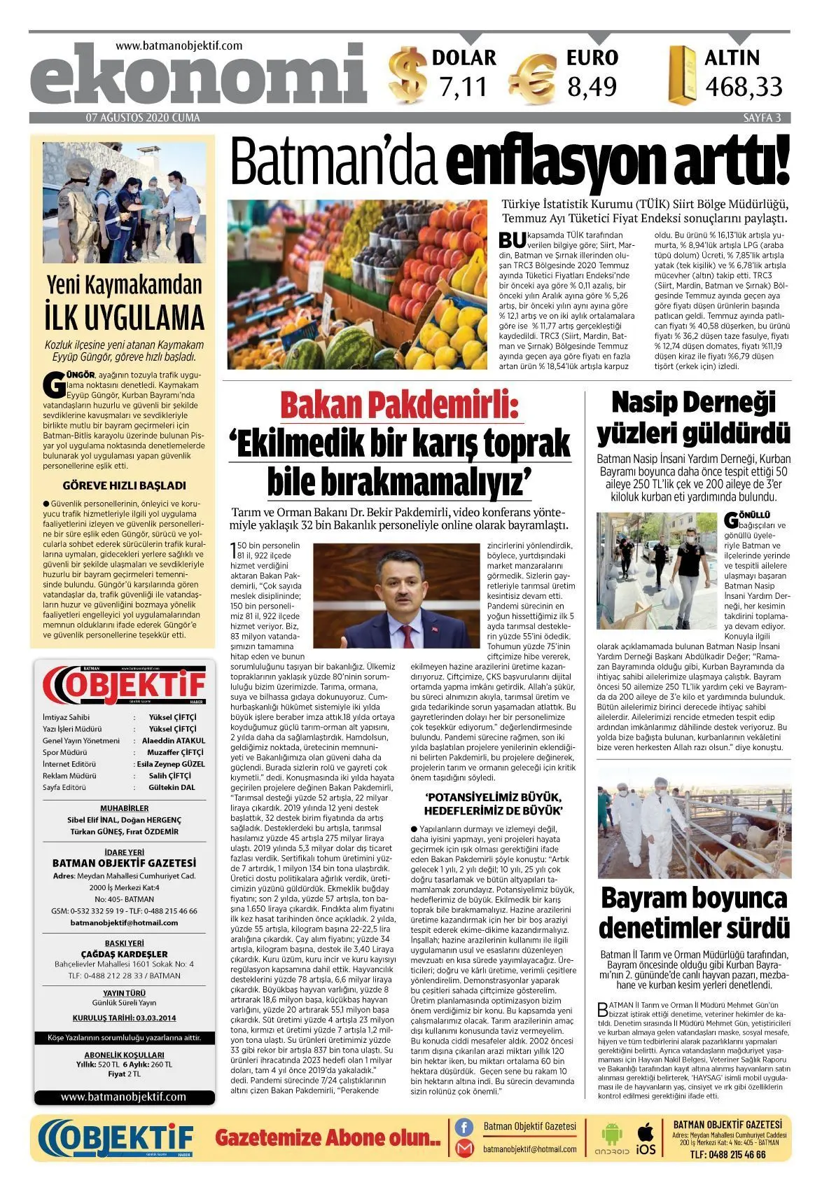 07.08.2020 tarihli sayı, 3. sayfa
