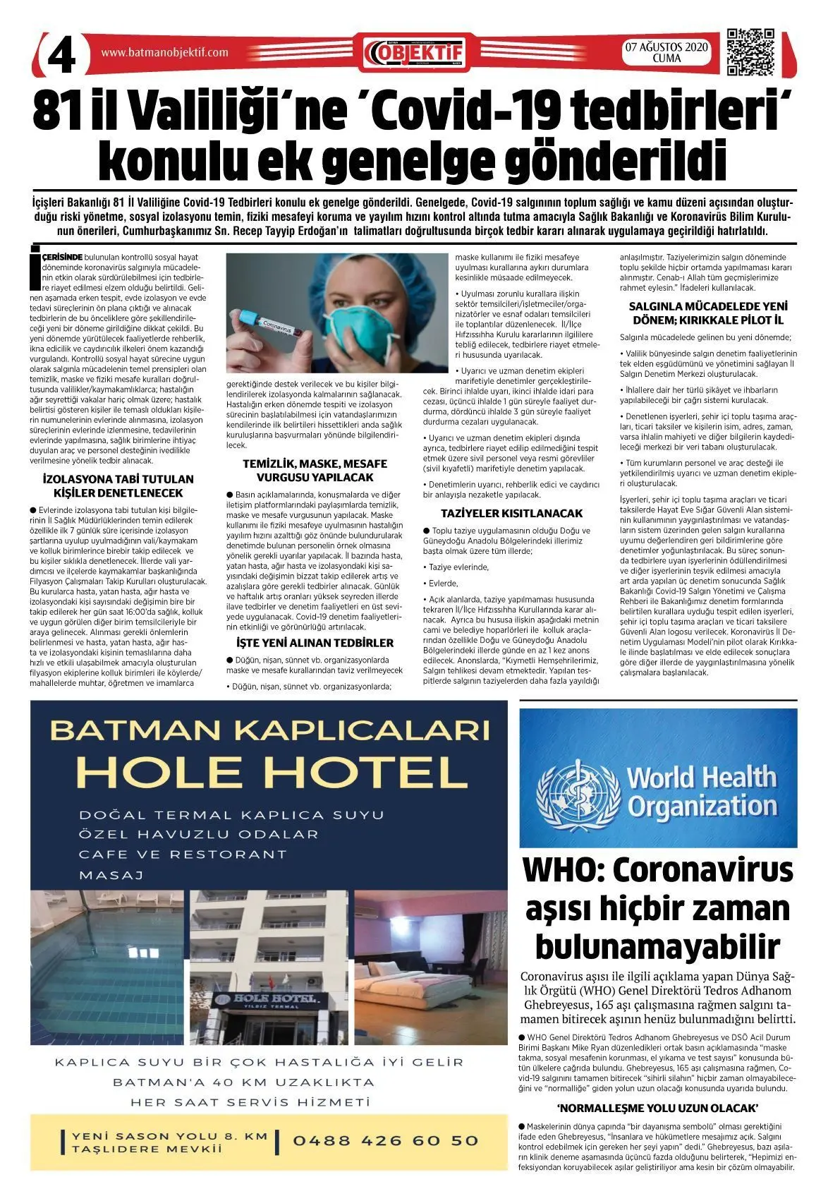 07.08.2020 tarihli sayı, 4. sayfa