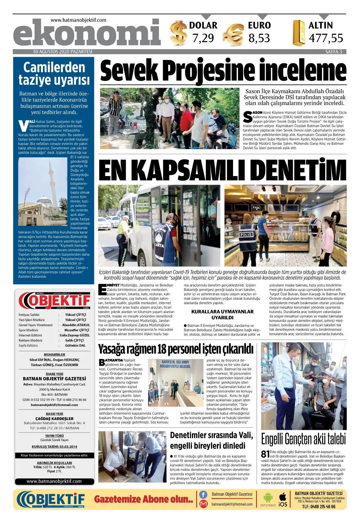 10.08.2020 tarihli sayı, 3. sayfa