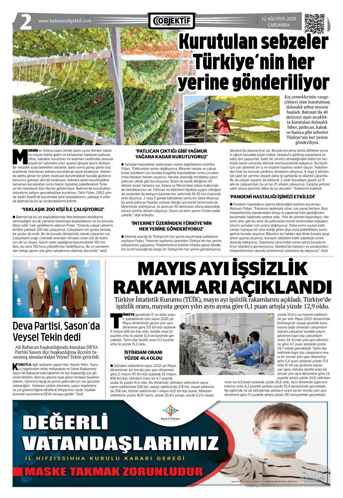 11.08.2020 tarihli sayı, 2. sayfa