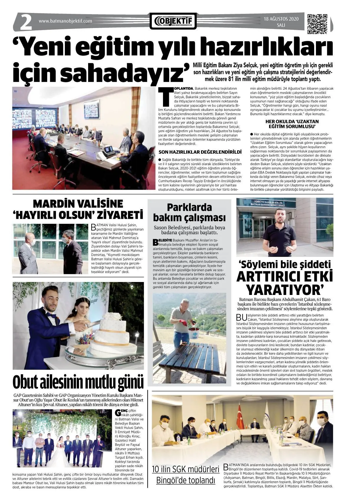 18.08.2020 tarihli sayı, 2. sayfa