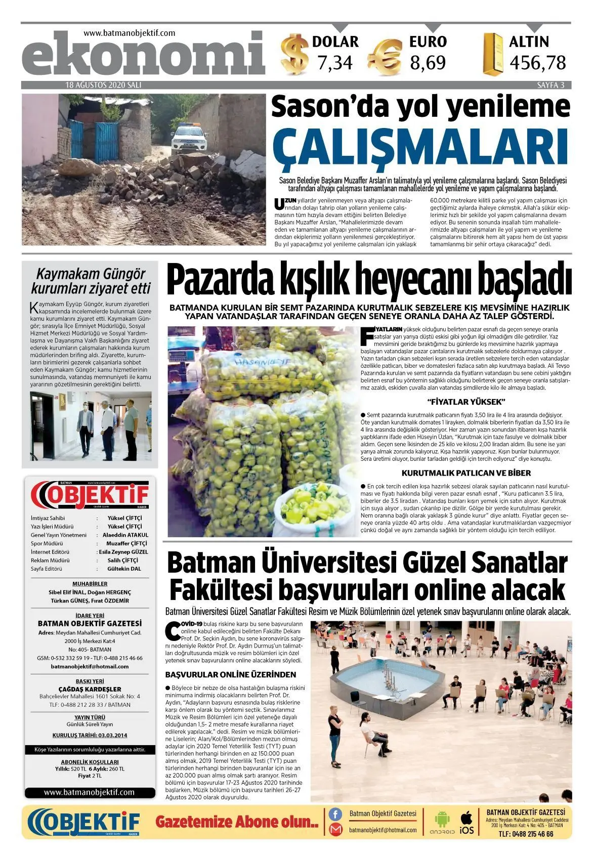 18.08.2020 tarihli sayı, 3. sayfa