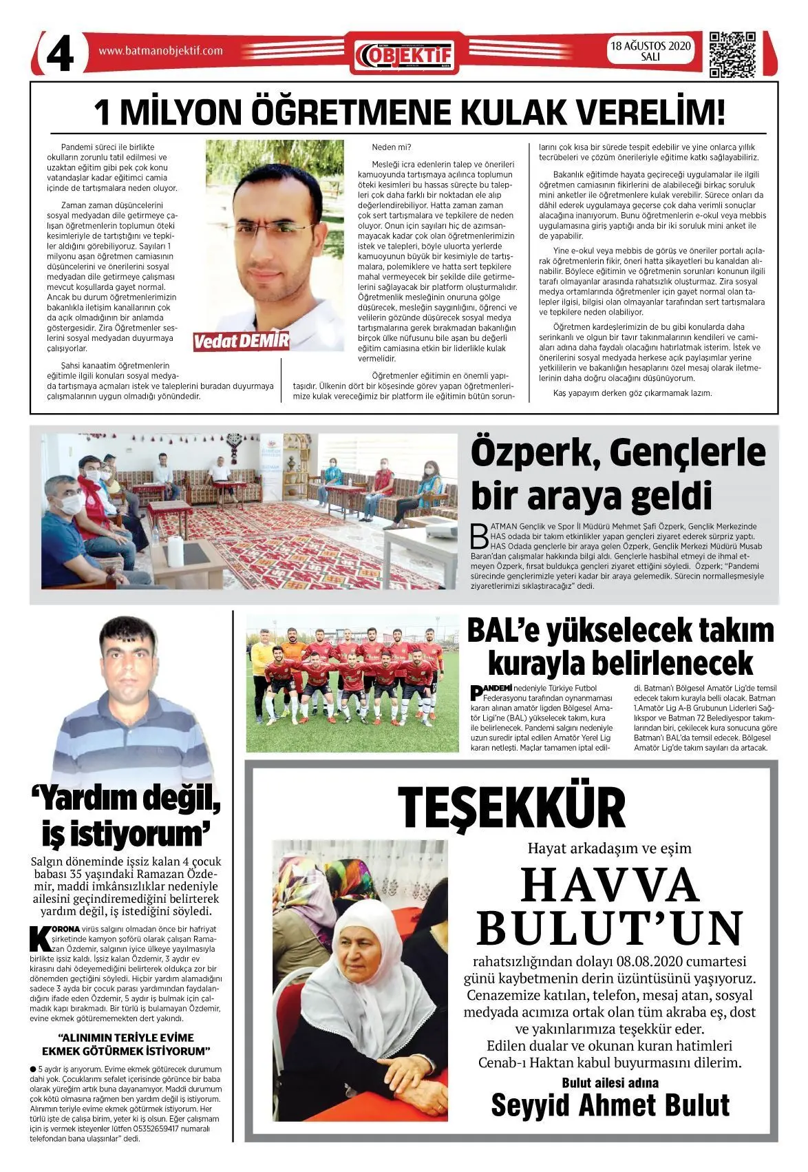 18.08.2020 tarihli sayı, 4. sayfa