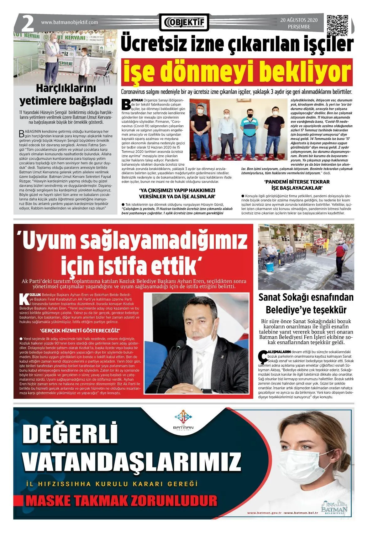 19.08.2020 tarihli sayı, 2. sayfa