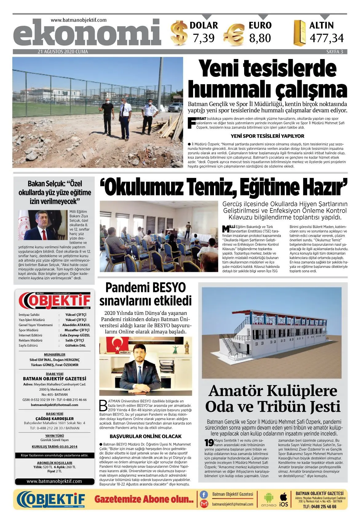 20.08.2020 tarihli sayı, 3. sayfa