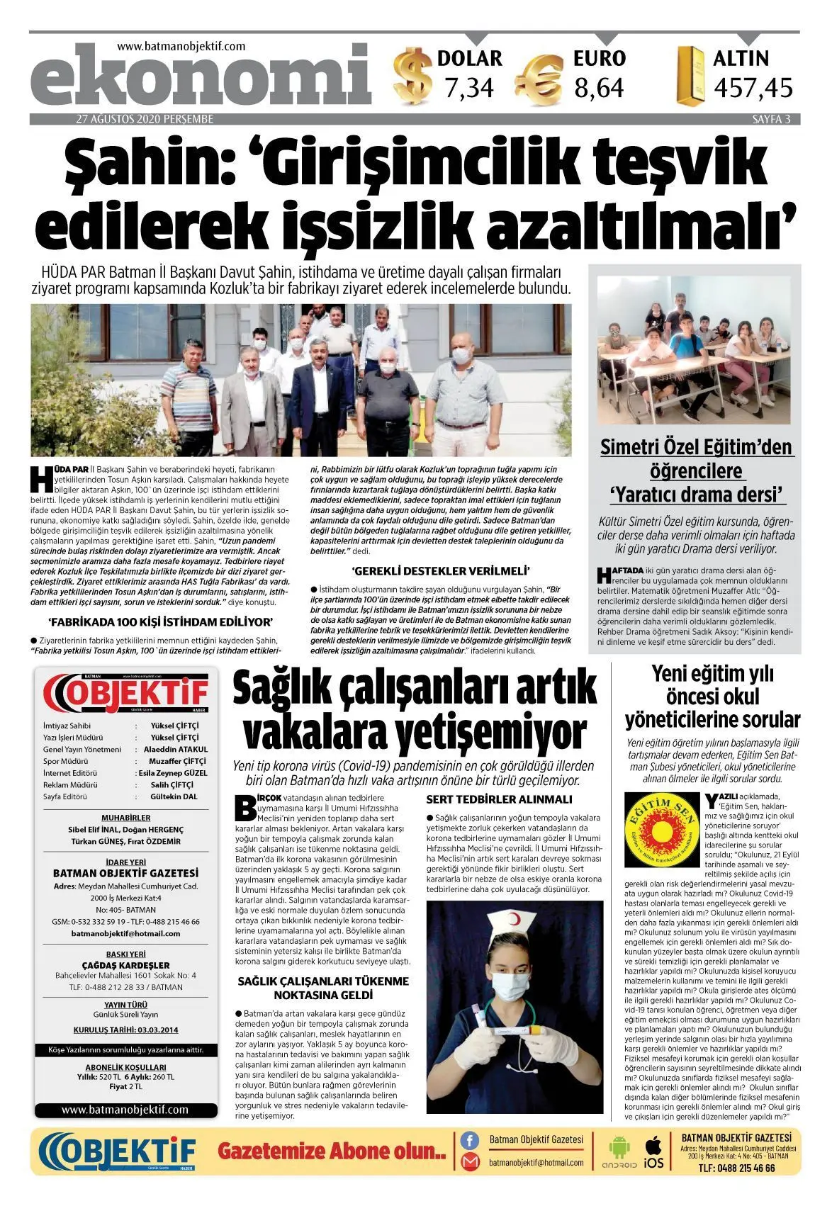27.08.2020 tarihli sayı, 3. sayfa