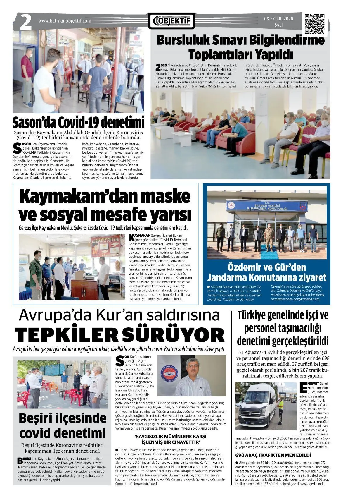08.09.2020 tarihli sayı, 2. sayfa