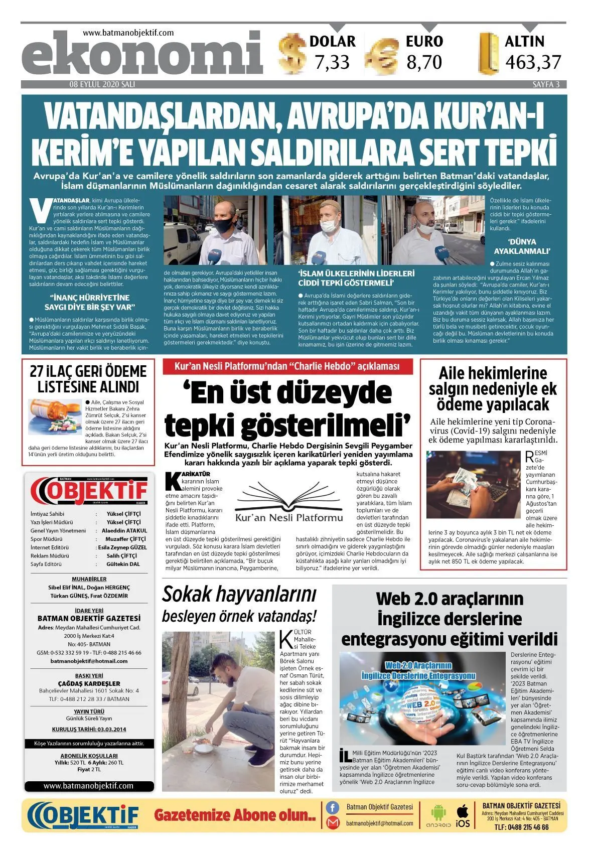 08.09.2020 tarihli sayı, 3. sayfa
