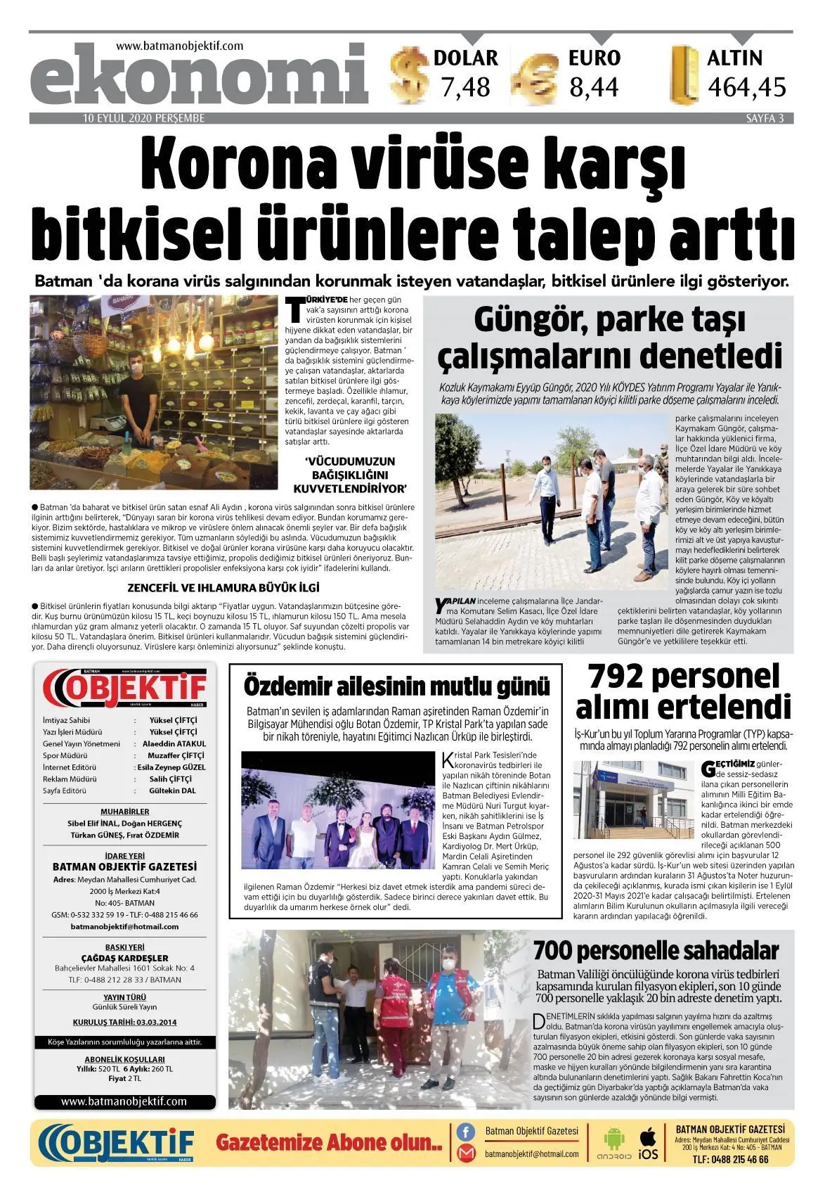 09.09.2020 tarihli sayı, 3. sayfa