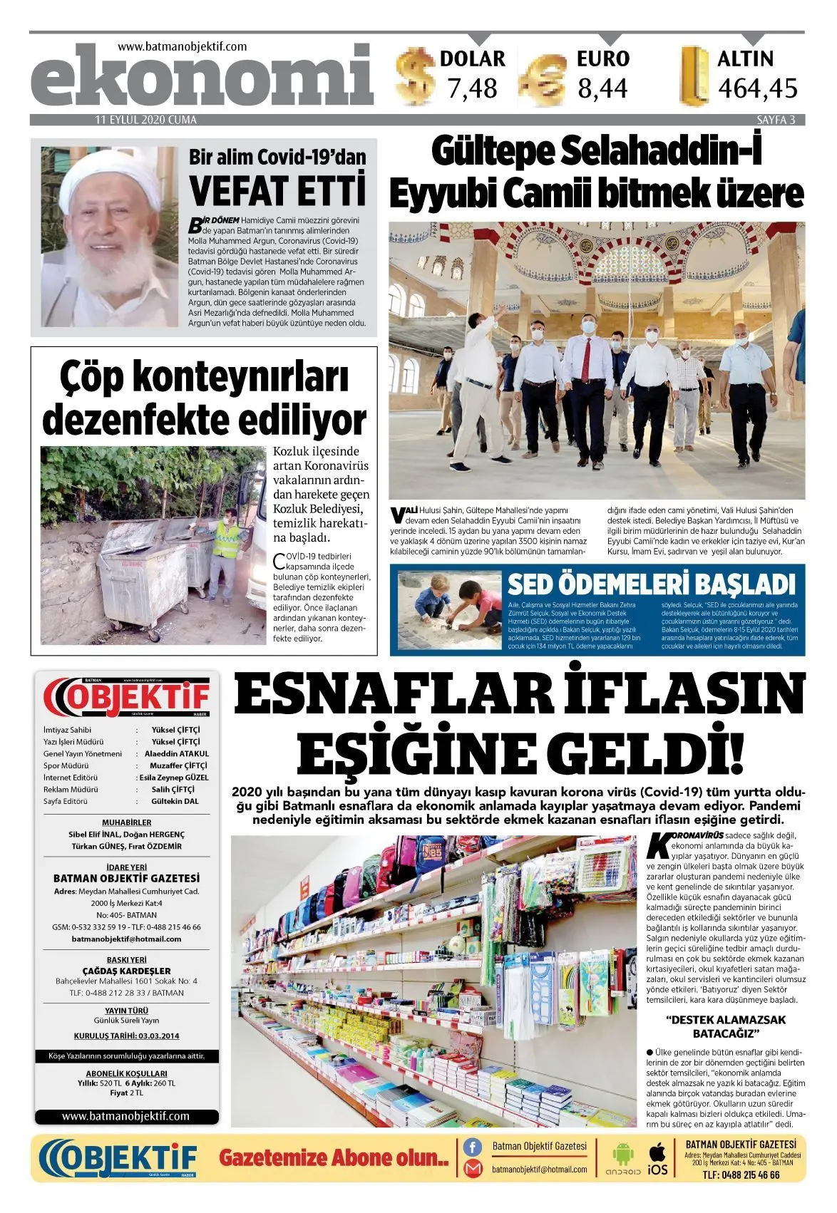 10.09.2020 tarihli sayı, 3. sayfa