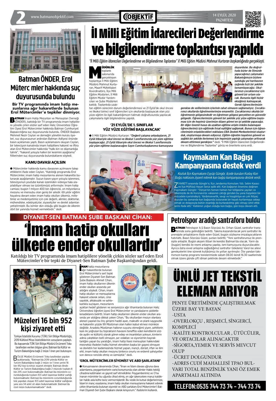13.09.2020 tarihli sayı, 2. sayfa