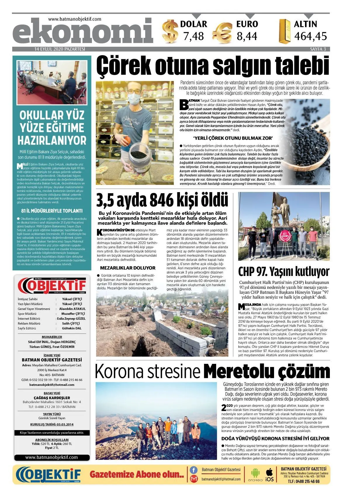 13.09.2020 tarihli sayı, 3. sayfa