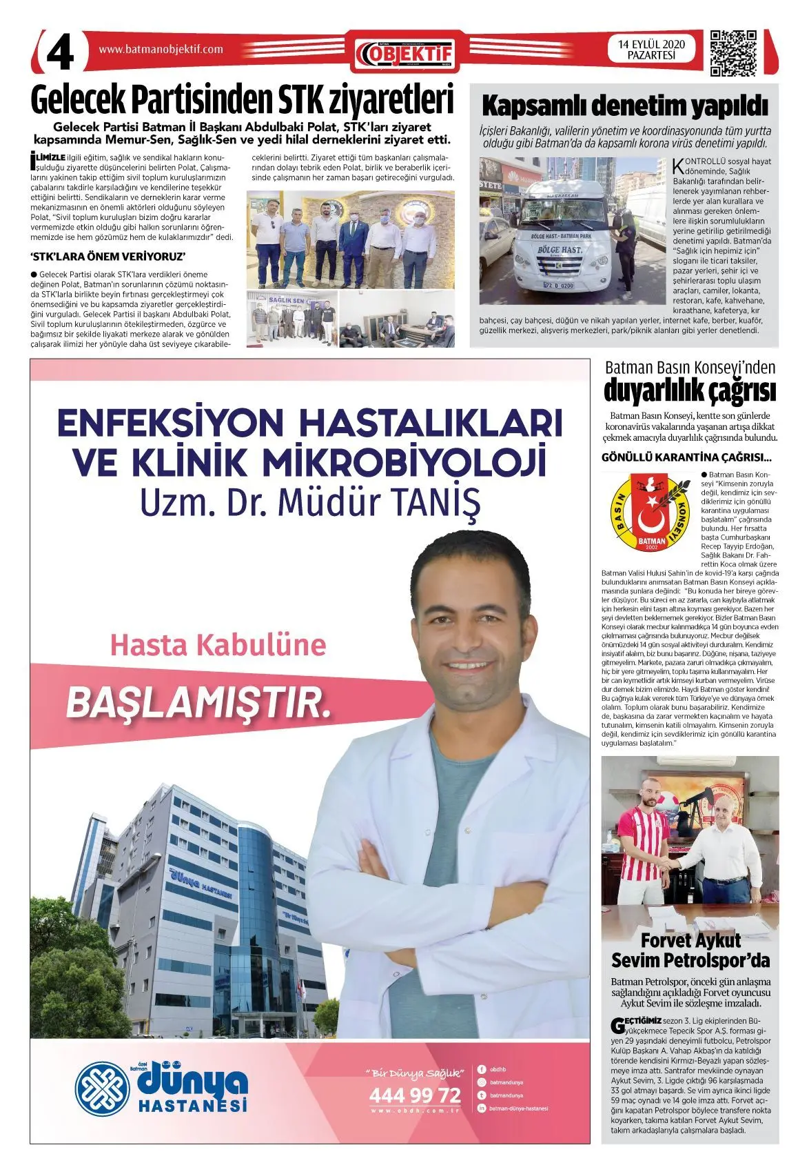13.09.2020 tarihli sayı, 4. sayfa