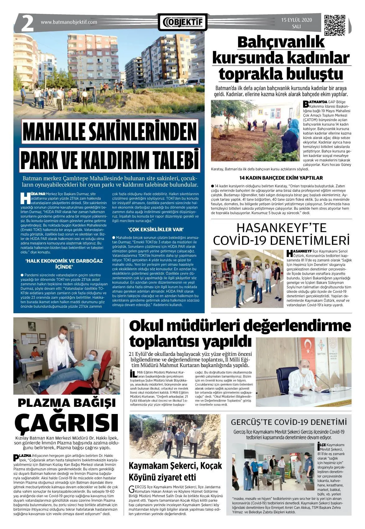 14.09.2020 tarihli sayı, 2. sayfa