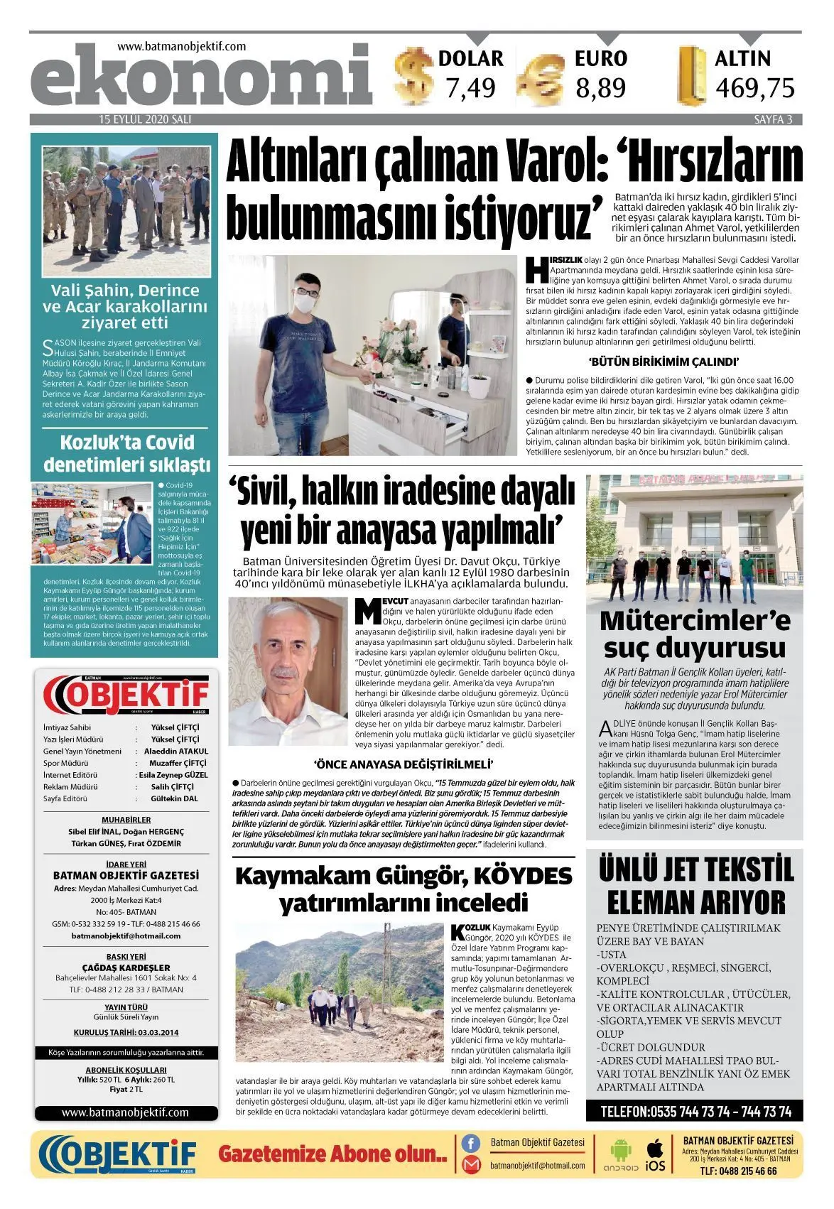 14.09.2020 tarihli sayı, 3. sayfa