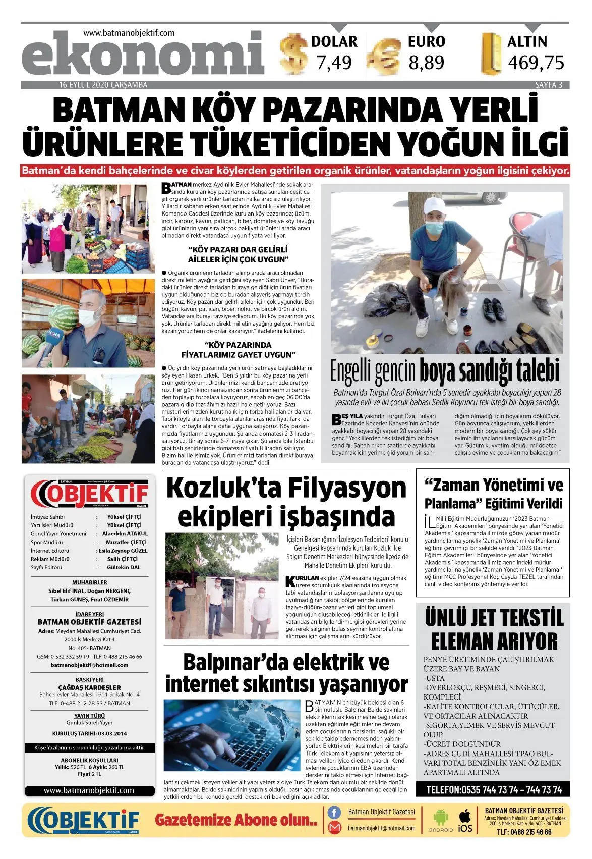 15.09.2020 tarihli sayı, 3. sayfa