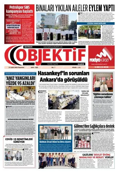21.09.2020 tarihli sayı, 1. sayfa