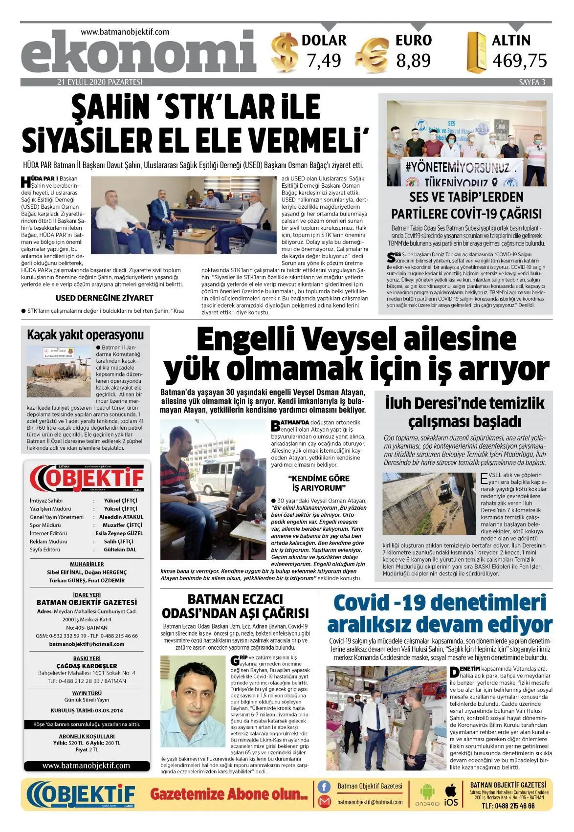21.09.2020 tarihli sayı, 3. sayfa