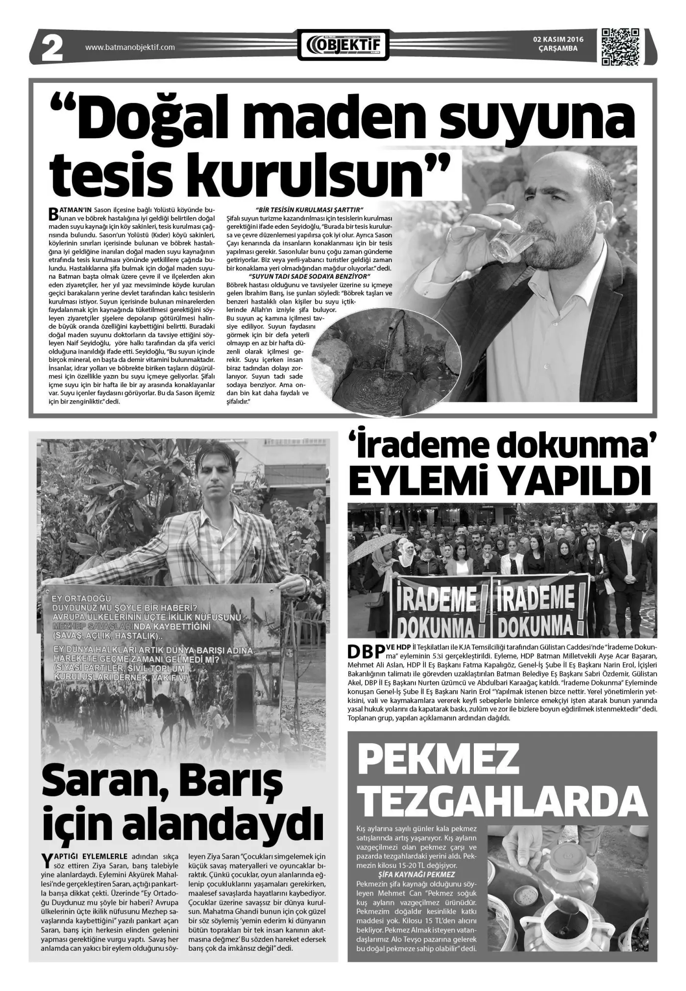 01.11.2016 tarihli sayı, 2. sayfa