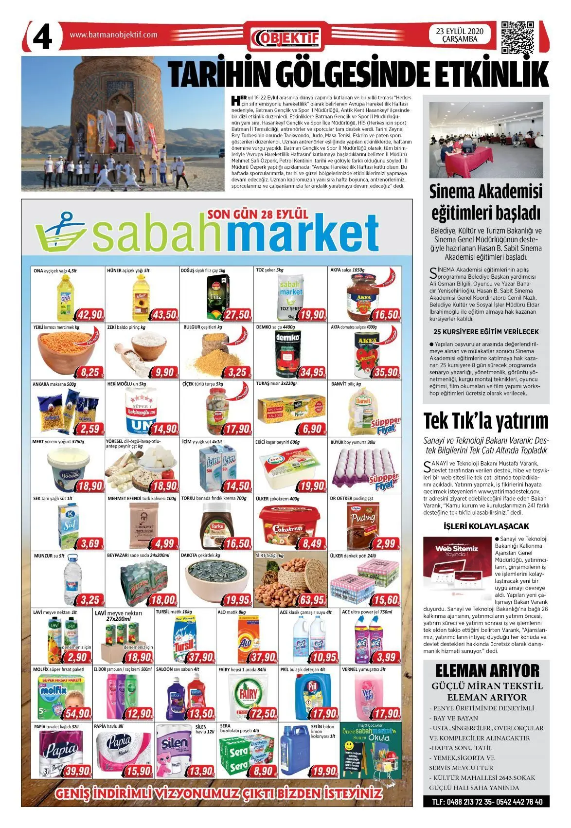23.09.2020 tarihli sayı, 4. sayfa