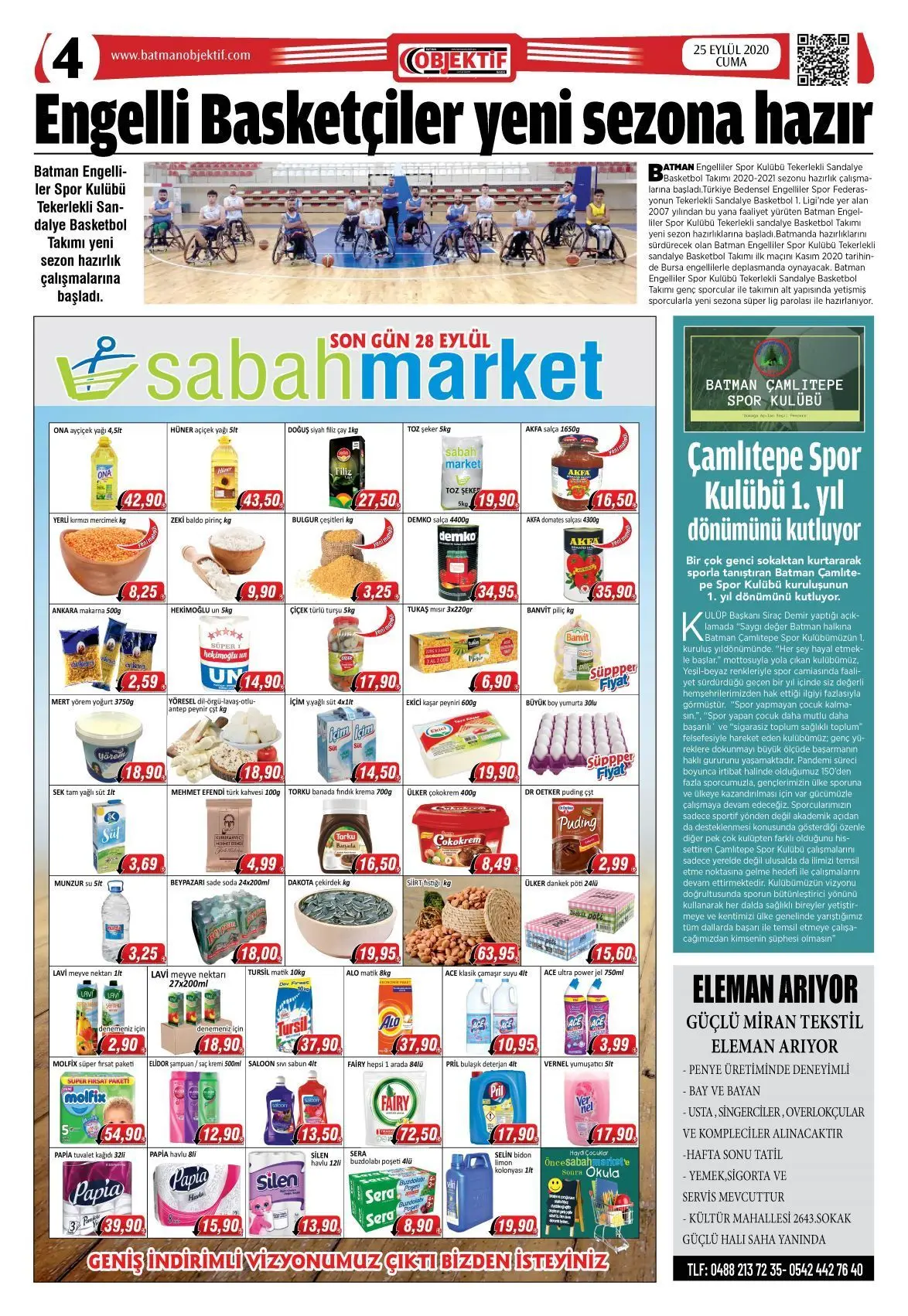 24.09.2020 tarihli sayı, 4. sayfa