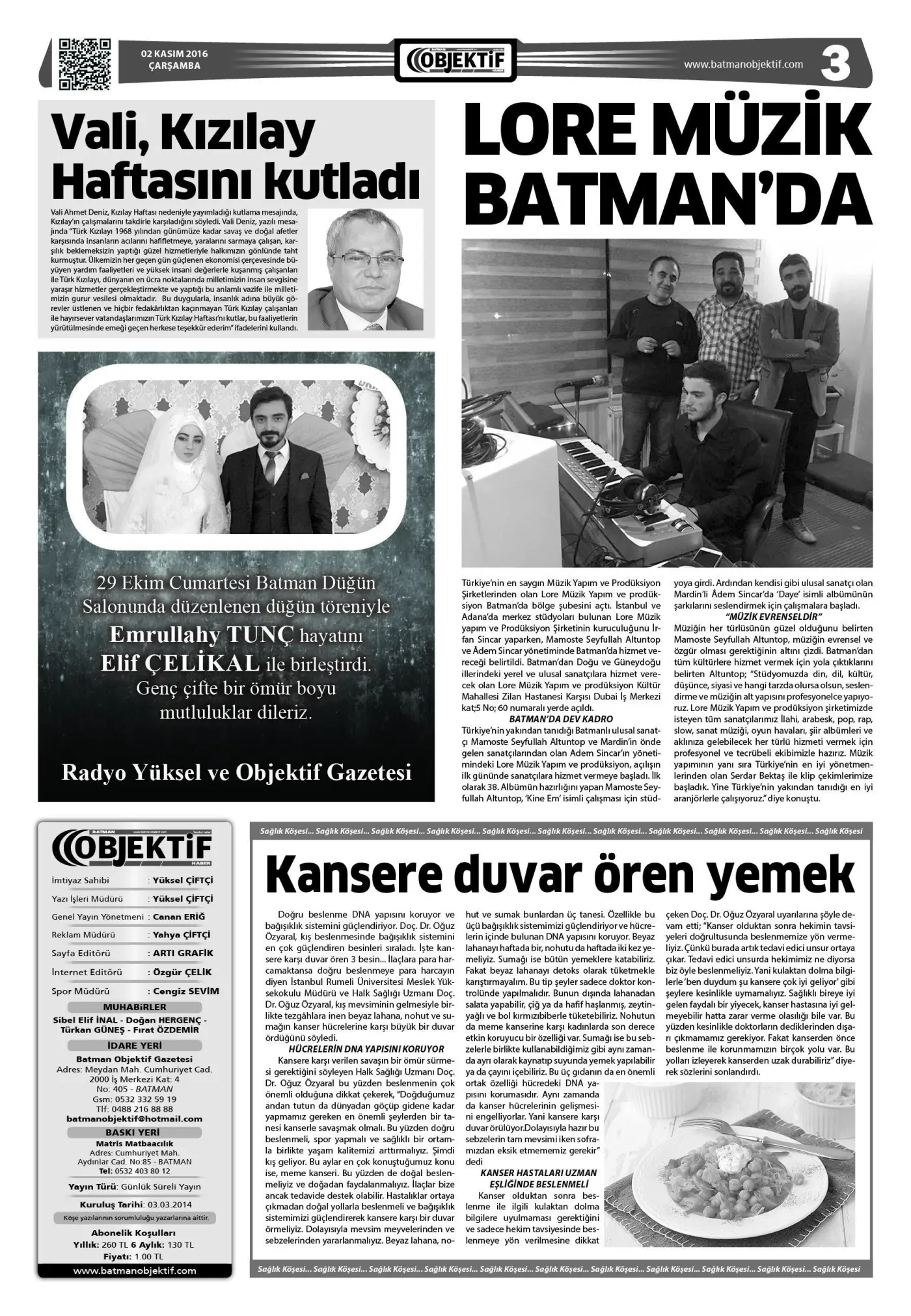 01.11.2016 tarihli sayı, 3. sayfa