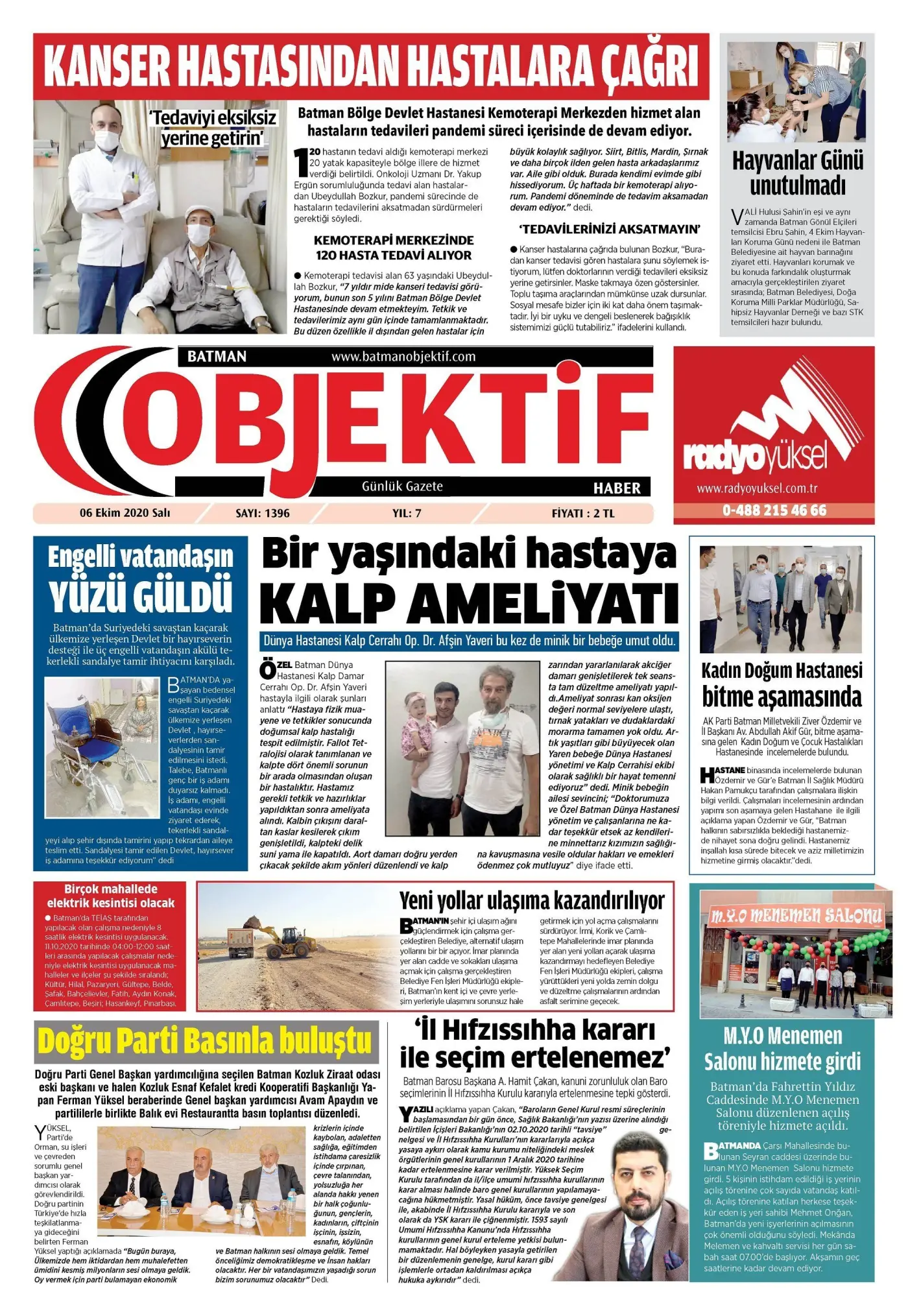 05.10.2020 tarihli sayı, 1. sayfa
