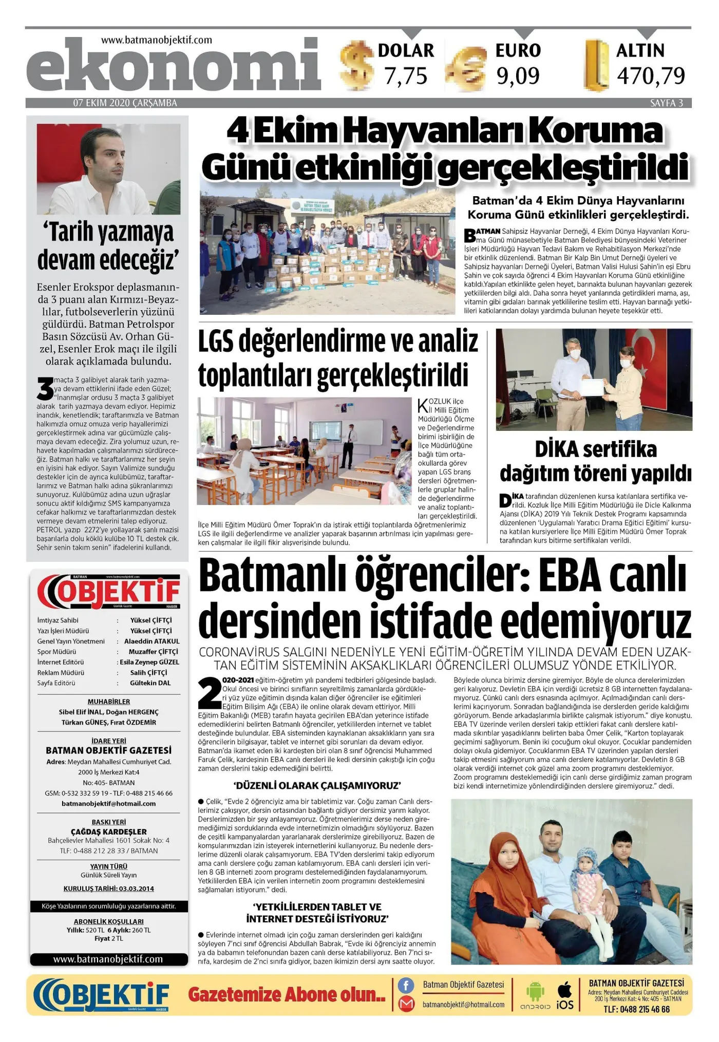 07.10.2020 tarihli sayı, 3. sayfa