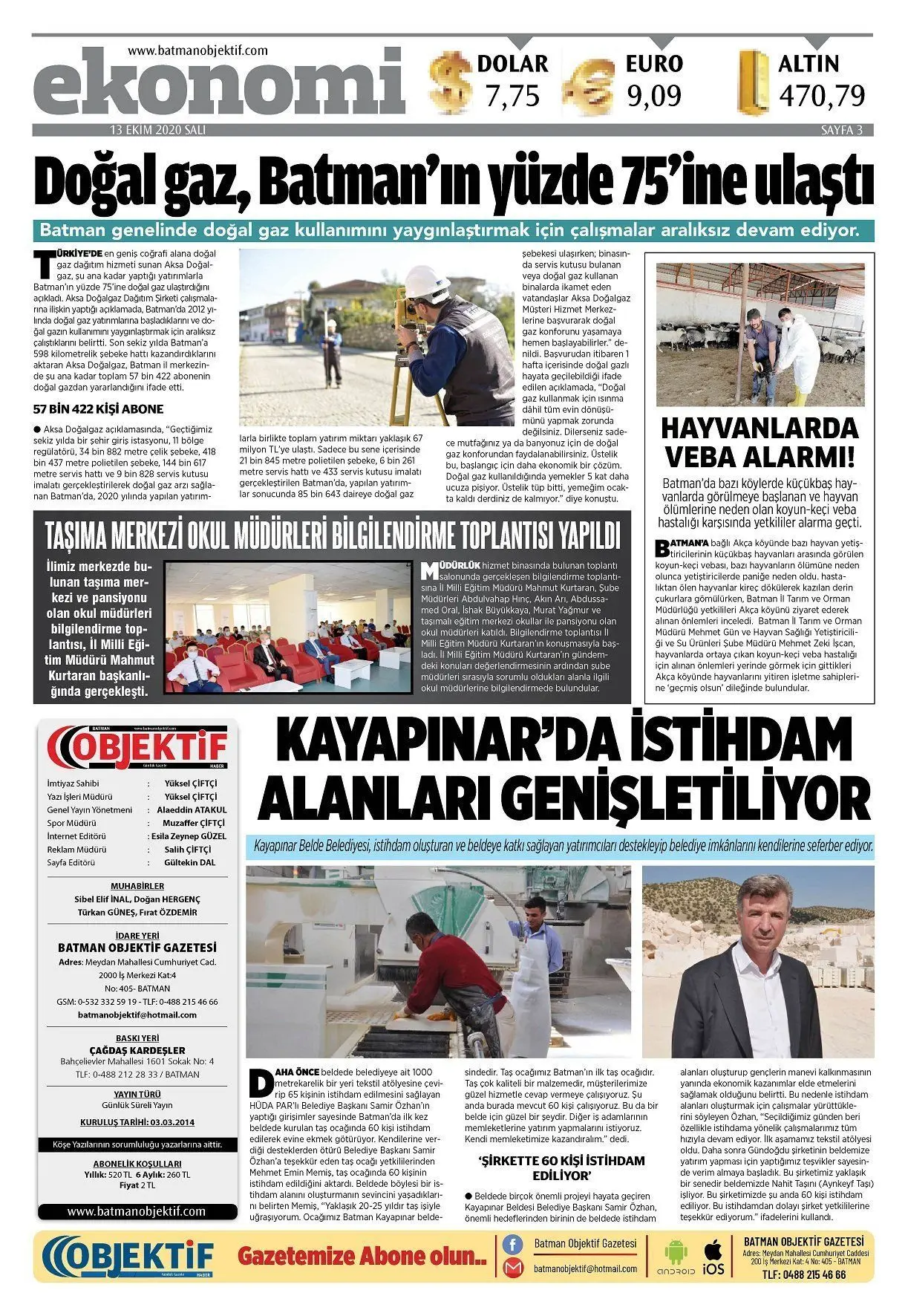 13.10.2020 tarihli sayı, 3. sayfa