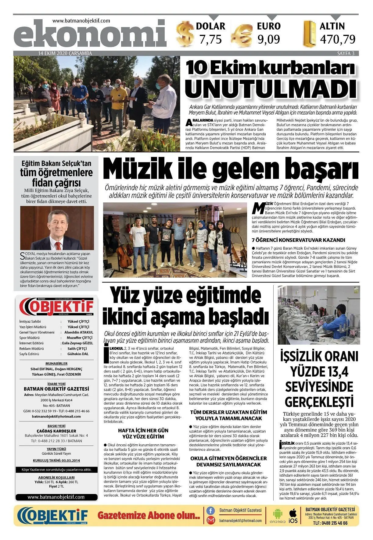 14.10.2020 tarihli sayı, 3. sayfa