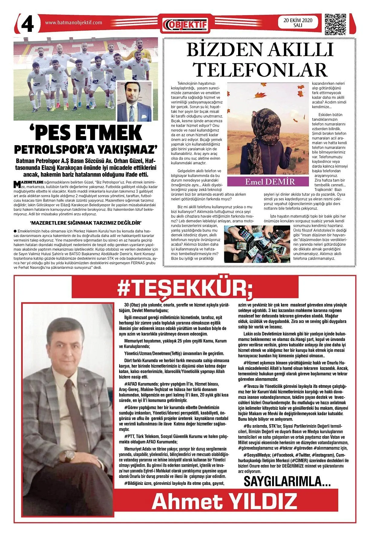 20.10.2020 tarihli sayı, 4. sayfa